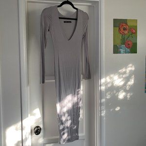 Nakedwardrobe Size Small Grey Maxi Dress